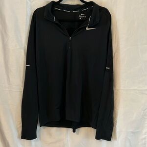 Nike Dri-Fit Quarter Zip Long Sleeve Pullover | Size L | Nike Running | Black